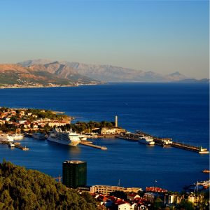 pohľad zhora na mesto Split